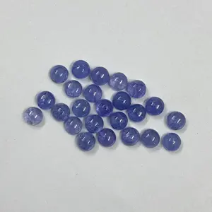 DIY Jewelry Accessories At Highest Quality Making Loose Gemstones Blue Color Tanzanite For Best Round Cabs At Sale