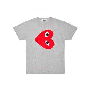  T-shirt Homme Rouge Cœur Oversize 100% Coton Jersey Lourd 300 Grammes Imprimé Grammage Épais - Product Image 1