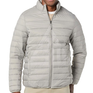 Veste matelassée à manches longues pour homme, nouvelle arrivée d'hiver, col montant, logo frontal, respirante et légère - Product Image 1