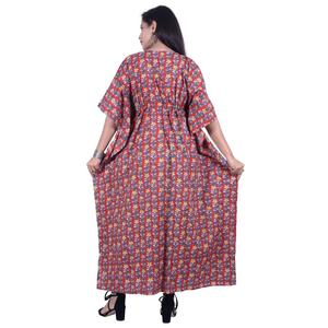 Incroyable nouvelle collection d'été caftan en coton imprimé à la main pour femmes, robe de nuit assez confortable pour les nuits douillettes en vrac - Product Image 3