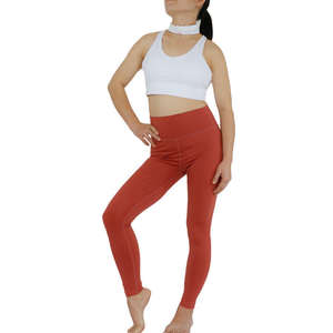 Pantalones de gimnasio de cintura alta para mujer, mallas de Yoga de compresión sin costuras en color sólido, ropa deportiva informal elástica delgada - Product Image 2