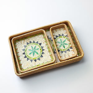 ถาดเสิร์ฟตกแต่งงานฝีมือประดับมุกเวียดนาม ดีไซน์หรูหรา ทนทาน เป็นมิตรกับสิ่งแวดล้อม ผิวขัดเงา สำหรับบ้านหรูและโรงแรม - Product Image 3