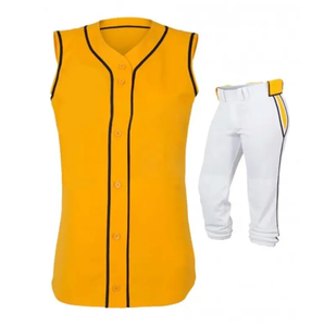 Uniforme de baseball de haute qualité avec ensemble complet de boutons, séchage rapide, respirant, recyclable, uniforme de baseball unisexe - Product Image 4