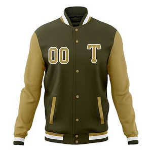 Chaqueta universitaria de béisbol universitaria en blanco con diseño personalizado 2025 para hombre, superventas, chaqueta universitaria de béisbol con mangas hechas de cuero - Product Image 2