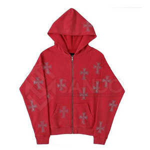 Ropa de entrenamiento Cómoda Cremallera Hombres Rhinestone Chándal Jogging Wear Ropa Hombres Rhinestone Chándales - Product Image 2