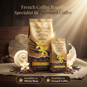 Le Temps Des Cerises Caffè Arabica Aromatizzato alla Vaniglia 225g (7.9 Oz) Tostatura Media Certificato IFS Caffè Gourmet Premium - Product Image 2