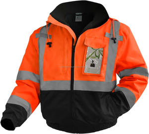 Logo personnalisable veste de sécurité Softshell haute visibilité matériau Oxford réfléchissant imperméable pour les travailleurs de la construction routière - Product Image 5