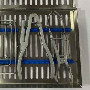 Presa de goma 18 piezas de acero inoxidable Set up | Instrumentos quirúrgicos ortopédicos con abrazaderas Punch Forceps Frame & Case CE Manual - Product Image 3