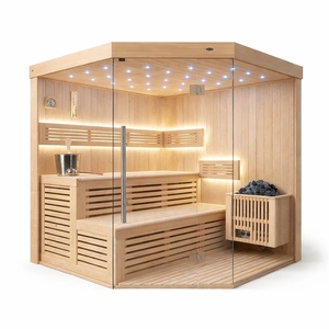 Sauna à vapeur intérieur moderne Elite pour 4 à 6 personnes - Product Image 1