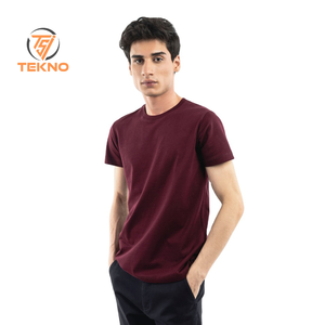 Venta al por mayor 100% algodón hombres camisetas diseño personalizado Logo Streetwear moda bambú Jersey cuello redondo manga corta antiarrugas - Product Image 3
