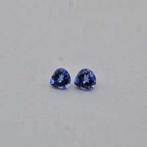 แหวนพลอยแทนซาไนต์ธรรมชาติสีน้ำเงินเข้ม5มม. คุณภาพสูงอัญมณีเจียระไนทรงหัวใจแบบหลวม - Product Image 3