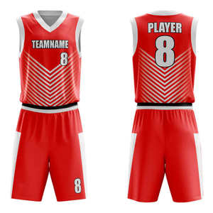 ชุดบาสเก็ตบอลแบบกลับด้านได้ ดีไซน์ใหม่ ผลิตจากโรงงานโดยตรง ผ้าโพลีเอสเตอร์ตาข่าย 100% พิมพ์ลายแบบซับลิเมชั่น - Product Image 5