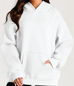 Sudaderas de Felpa Extra Grandes para Mujer, Tejidas, Cómodas, de Manga Larga, con Capucha y Bordado Frontal, Otoño Invierno, Suministro ODM, Personalizadas, 100% Orgánicas - Product Image 4