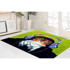 Tapis artistique Singe Réfléchissant style Graffiti Banksy - Décoration moderne pour la maison, Tapis doux non tissé - Product Image 5