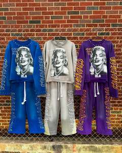 Venta al por mayor de ropa urbana personalizada de talla grande, 100% algodón, estampada con serigrafía, lavada al ácido, cortavientos, transpirable, de secado rápido, para invierno, de color liso. - Product Image 1