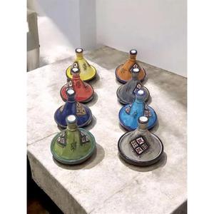 Tajín Marroquí Auténtico, Olla de Cerámica Hecha a Mano, Tajín Tradicional para Horno y Estufa, Resistente al Calor, Ecológico para Cocinas - Product Image 1