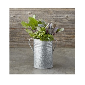Exclusive Huge Galvanized Planter Modern Metal Planters Garden Supplies Iron Planter Small and <b>Large</b> Decorative Flower <b>Pots</b> - Product Image 2