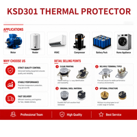 Thermostat de coupure thermique KSD301 DC12V/24V AC 125V/250V certifié CQC/TUV, personnalisable pour bouilloire