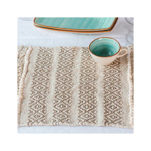Maison luxe 100% coton brodé abstrait 13x19 145 GSM livraison directe durable à la main en Inde tapis de table certifié GOTS - Product Image 2
