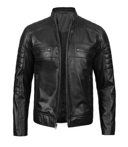 Custom Logo Women's <b>Genuine</b> Lambskin Motorcycle Bomber Biker Leather Jacket High Street Style Sheep Skin Real Leather Coat - Product Image 1