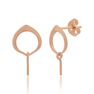 High quality classic rose gold plated <b>earrings</b> 925 <b>sterling</b> <b>silver</b> plain <b>hoop</b> <b>earrings</b> women gift party wedding jewelry - Product Image 1