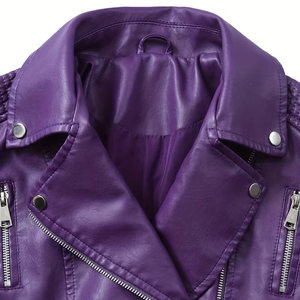 Chaqueta de Cuero Genuino para Mujer, con Logotipo Personalizado, de Piel de Pez, Transpirable, con Cierre, Venta al por Mayor 2025 - Product Image 3