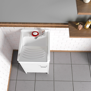 Tiêu chuẩn Châu Âu hình chữ nhật PP PVC Tủ bền tự làm sạch ngoài trời drainer từ đóng cửa khả năng chịu nước washtub - Product Image 5