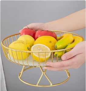 Frutero Decorativo para el Hogar, Cesta de Frutas Decorativa para Cocina, Frutero Moderno de Metal, Cesta de Almacenamiento de Frutas de Alambre, Frutero de Encimera - Product Image 5