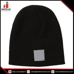 หมวกบีนนี่สำหรับผู้ชาย,อุปกรณ์เสริมหมวกถักสีล้วนหมวกฤดูหนาว - Product Image 3