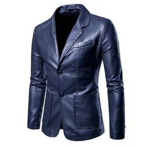 Autumn Winter Men's Genuine Cow Skin <b>Jackets</b> Canvas <b>Mandarin</b> <b>Collar</b> Slim Solid Color Motorcycle Business Casual High Street - Product Image 6