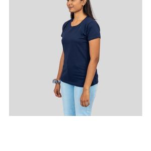 Camiseta de mujer personalizada más vendida estilo casual corto con impresión de logotipo personalizado BD - Product Image 3