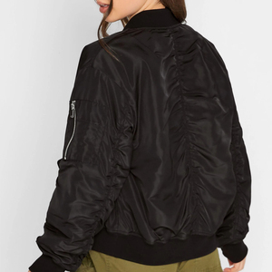 High Quality Custom Satin Bomber Jacket Wholesale Winter Sheep Skin Leather Breathable and <b>Waterproof</b> Embroidery Decoration - Product Image 6