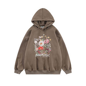 Sudadera de algodón con capucha para hombre, prenda deportiva masculina de estilo Harajuku con estampado Floral, jersey de chándal con estampado Retro de flores, estilo Casual, 2022 - Product Image 1