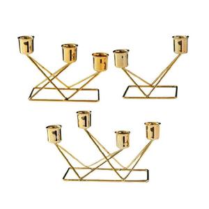 Ensemble de bougeoirs en métal à finition antique, adapté à une utilisation intérieure et extérieure, mariages, fêtes, occasions festives ou à la maison - Product Image 2