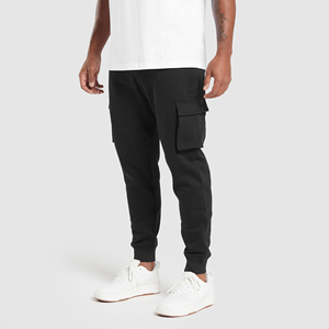 Pantalons de survêtement d'hiver de couleur unie pour hommes, bas de jogging, polyester antistatique, coton, bas de sport pour adultes - Product Image 2