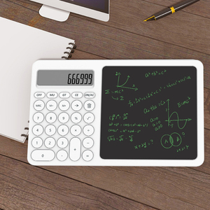 Tablette d'écriture LCD double fonction avec calculatrice, <span class=keywords><strong>bloc</strong></span>-<span class=keywords><strong>notes</strong></span> numérique réutilisable pour le bureau et l'école - Product Image 3