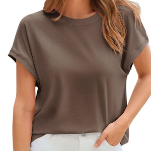 Camiseta sin Mangas para Mujer, Sólida, Linda, Ecológica, Informal, de Punto, de Algodón, Transpirable, para Verano, Fabricante OEM - Product Image 5
