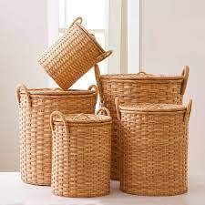 Panier de rangement en rotin naturel tissé à la main avec poignées, écologique |   Tailles personnalisées |   OEM/ODM disponible |   Fabricant vietnamien - Product Image 3
