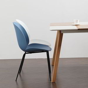 GBC68018 Modern <b>Dining</b> <b>Chair</b> with High-Back Iron Legs and Plastic Back Foldable and Stackable for Living Room - Product Image 5