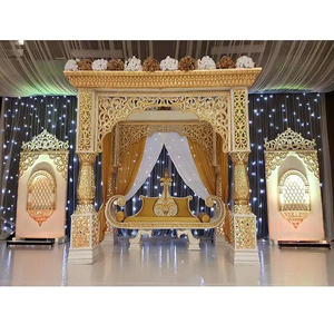 Magnifique Mariage Maharaja Mandap Melbourne Style Indien Décoration De Mariage Mandap Spectaculaire Mariage Maharaja Mandap/Étape - Product Image 1
