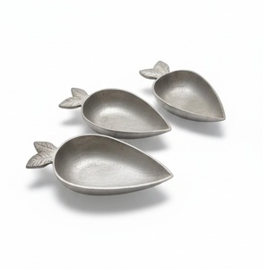 Bandeja Decorativa de Metal con Diseño Ovalado de Aluminio, Hecha a Mano, Moderna, para Decoración del Hogar, Decoración de Hoteles, Bandeja para Restaurante, Venta al por Mayor - Product Image 3