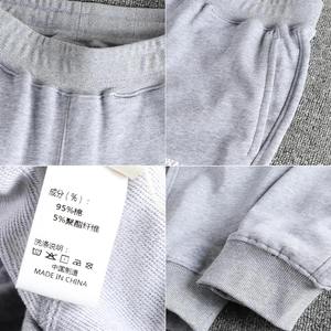 Primavera New Terry Cloth Carta Bordado Pantalones de chándal Hombres Simple Lavado Cordón Casual Deportes Tobillo-atado Pantalones - Product Image 4