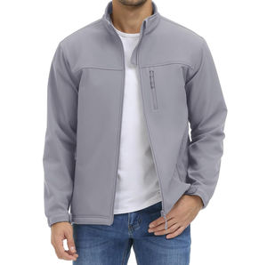 Veste imperméable de randonnée personnalisée veste à capuche à coquille souple imperméable coupe-vent pour l'extérieur veste pour hommes - Product Image 4