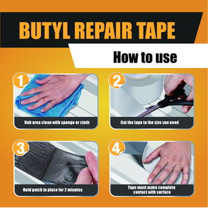 Ruban adhésif imperméable en aluminium butyle super adhésif ANTI, résistant aux UV et aux intempéries, pour métal, fenêtres et gouttières - Product Image 5