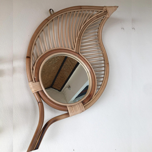 Miroir décoratif Art déco de style moderne à taille personnalisée, tenture murale exclusive en rotin pour mariage, maison, hôtel, salons - Product Image 2