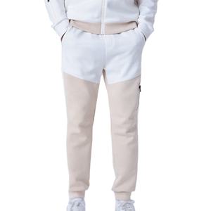 Chándal de lana pesado con cremallera completa para hombre con etiqueta privada personalizada OEM, conjunto de pantalones con capucha y traje de jogging de bloque de color vintage - Product Image 5