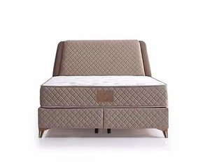 Juego de dormitorio de lujo moderno, cabecero de almacenamiento, Base de apertura, muebles NETRA para oficina en casa, Hotel, apartamento, Villa, 2 años de garantía - Product Image 2