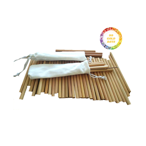 Paille de bambou écologique Vietnam faite à la main à partir de bambou véritable Parfait pour smoothie jus et eau potable - Product Image 3