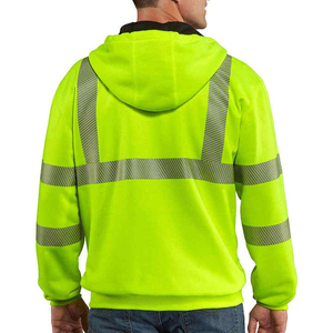 High Visibility Reflective Safety <b>Hoodie</b> with Full Body Reflective Tape and Warm Fleece for Road Workers and Industrial Outdoor - Product Image 6