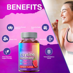 OEM ODM Adulto L-lisina 1000mg Gummies Suplemento de aminoácidos esenciales Sin gluten Salud DE LA PIEL Boost Inmune Colágeno Calcio - Product Image 5